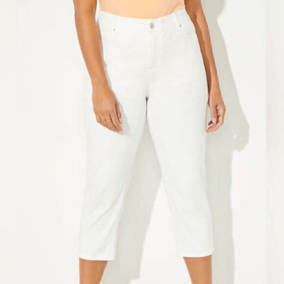 Catherines 3XWP Women's White Denim Jeggings - Picture 1 of 7